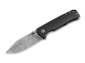 Boker Tiger - Damascus Blade - Black Burlap Micarta Handles - 111103DAM - SNK/WTO - Home Office