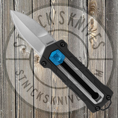 Kershaw - Kapsule - Manual OTF - Black GFN - Stonewash Spear Point - 1190