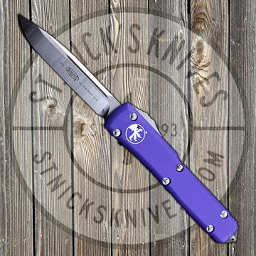 Microtech - Ultratech - Single Edge - Satin Standard - Purple Chassis - 121-4PU