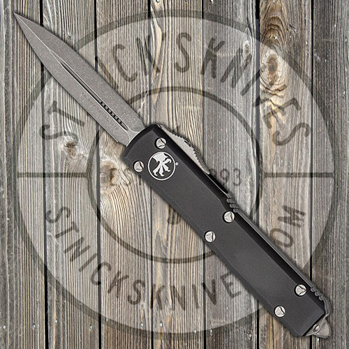 Microtech Ultratech - Apocalyptic Double Edge Blade -  Black Handle - 122-10AP
