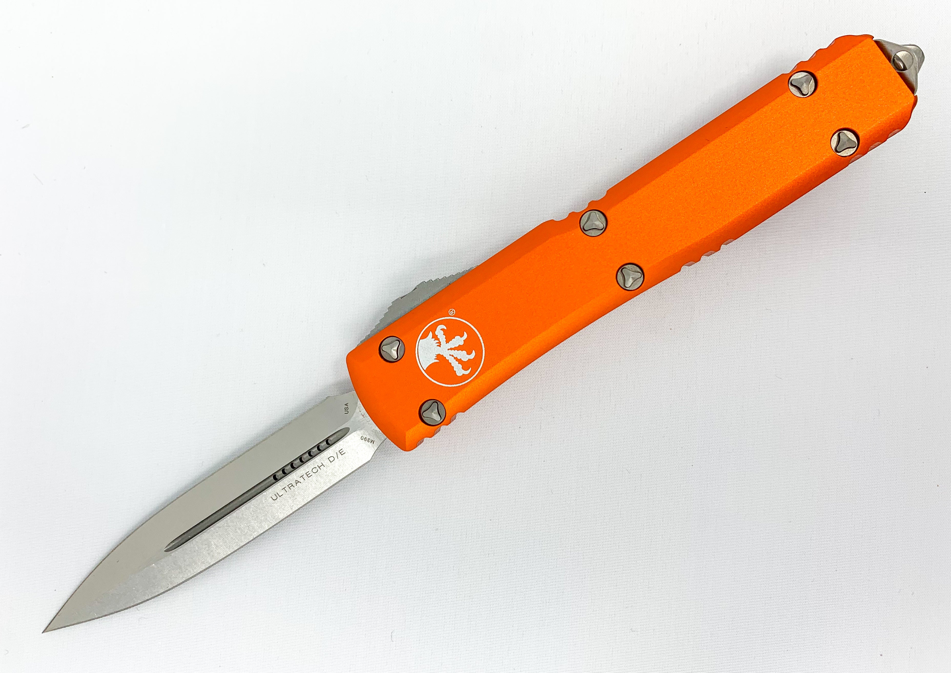 Microtech Ultratech - Double Edge - Standard Hardware - Standard Edge - Orange Chassis - 122-10OR