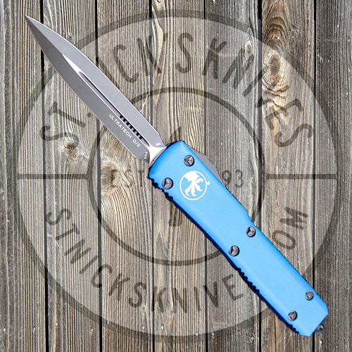 Microtech - Ultratech - Double Edge - Black Hardware - Standard Edge - Blue Chassis - 122-1BL