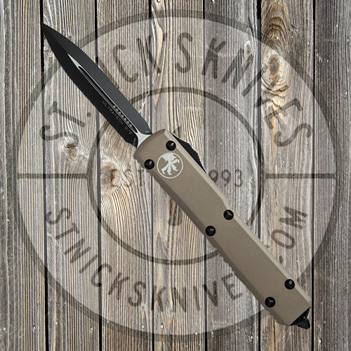 Microtech - Ultratech - D/E - OTF - Automatic - Tan - Black Blade - 122-1TA