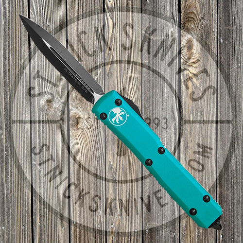 Microtech - Ultratech - Dual Edge - Black Hardware - Standard Edge - Turquoise Chassis - 122-1TQ