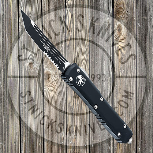 Microtech - Ultratech - T/E - OTF - Automatic - Black Blade - Serrated - 123-2
