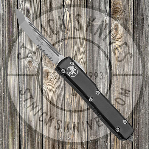 Microtech - Ultratech - T/E - Satin P/S - Black - 123-5