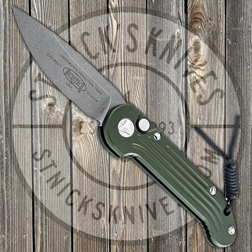 Microtech - LUDT - Standard Edge - Green Chassis - Apocalyptic Finish - 135-10APOD