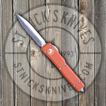 Microtech - UTX-70 - Double Edge - Satin Standard - Orange Handle - 147-4OR