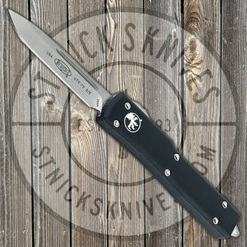Microtech - UTX-70 - Automatic - S/E - Stonewash Standard - Black Chassis - 148-10