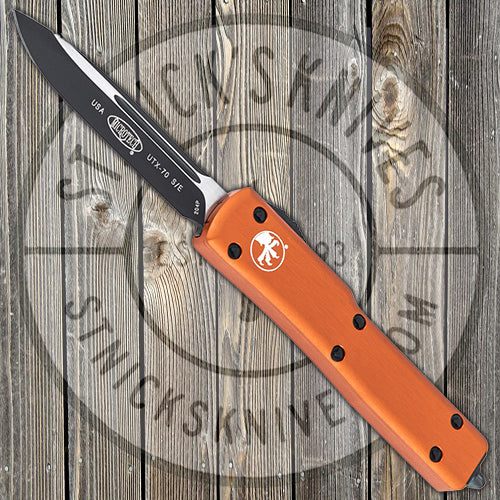 Microtech - UTX-70 - S/E - Black Blade - Black Hardware - Orange Chassis - 148-1OR