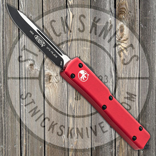 Microtech - UTX-70 - S/E - Black Blade - Black Hardware - Red Chassis - 148-1RD