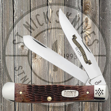 Case - Trapper - U.S. Army - Rogers Jig - Burnt Walnut Bone - 15025
