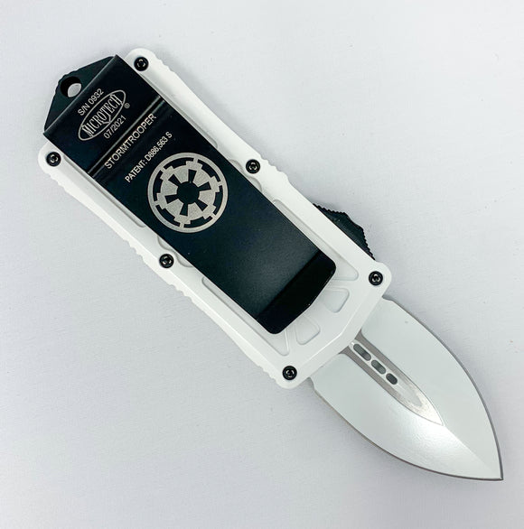 Microtech Exocet - Double Edge White Blade - Stormtrooper - 157-1ST