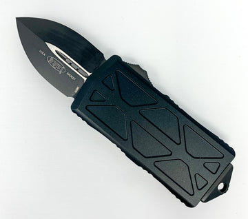 Microtech Exocet - Black D/E Blade - Black Tactical Chassis - 157-1T