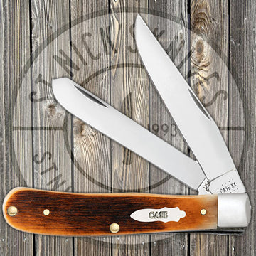 Case Barehead Trapper - Sawcut Amber Bone Handle - 17890
