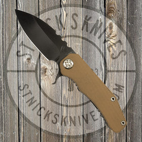 Medford - 187F - D2 - Standard Grind - PVD Blade Finish - Coyote Tan G10 Handle - Tumbled Back Spring - 187F