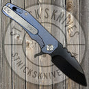 Medford - 187F - D2 - Standard Grind - PVD Finish - Blue Anodized Titanium Handles - MK001MKT-2