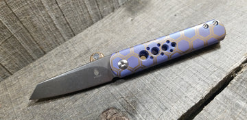 Kizer Feist - Reverse Tanto - "Honeycomb" - St. Nick's Custom Anodization