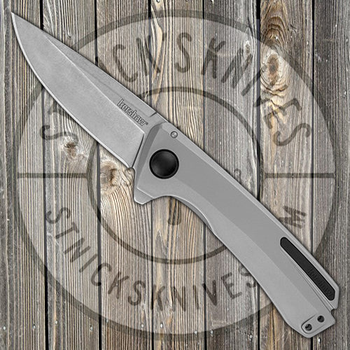 Kershaw Knives Comeback - KVT Ball Bearing Flipper - Stainless Handle - 8Cr13MoV Blade - 2055