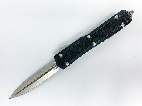 Microtech Makora - Signature Series - Serrated Double Edge - Black Chassis - 206-12S