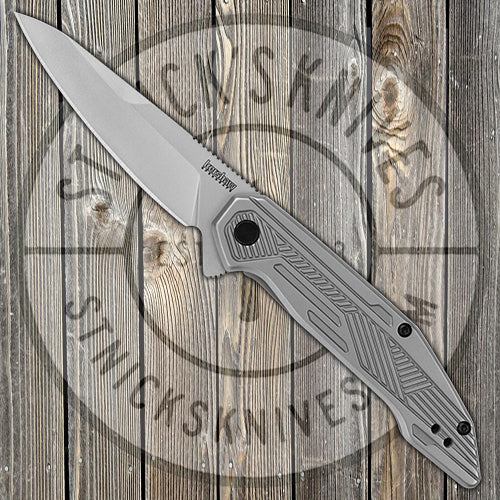 Kershaw Knives Terran - Assisted Opening - Stainless Handle - 8Cr13MoV Blade - 2080