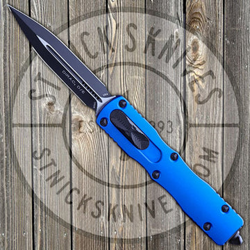 Microtech Dirac - D/E Blade - Blue Chassis - 225-1BL