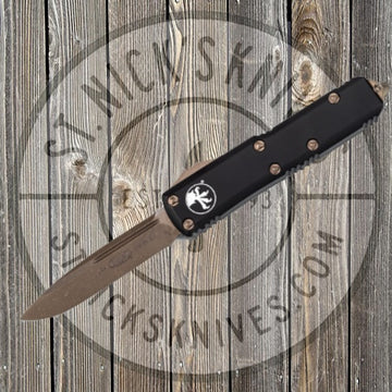 Microtech - 231-13AP UTX-85 S/E - Black Handle - Bronze Apocalyptic Blade