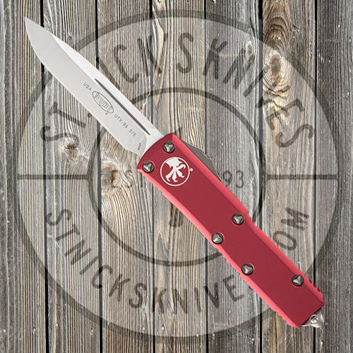 Microtech - UTX-85 - Single Edge - Satin Standard - Red Chassis - 231-4RD