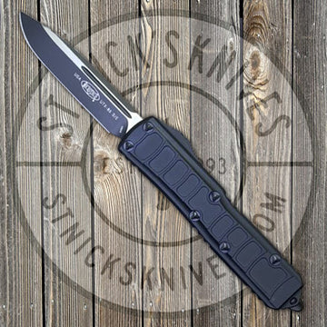 Microtech UTX-85 Signature Series - Black Stepside Chassis - Black Tac Pac Hardware - 231II-1TS