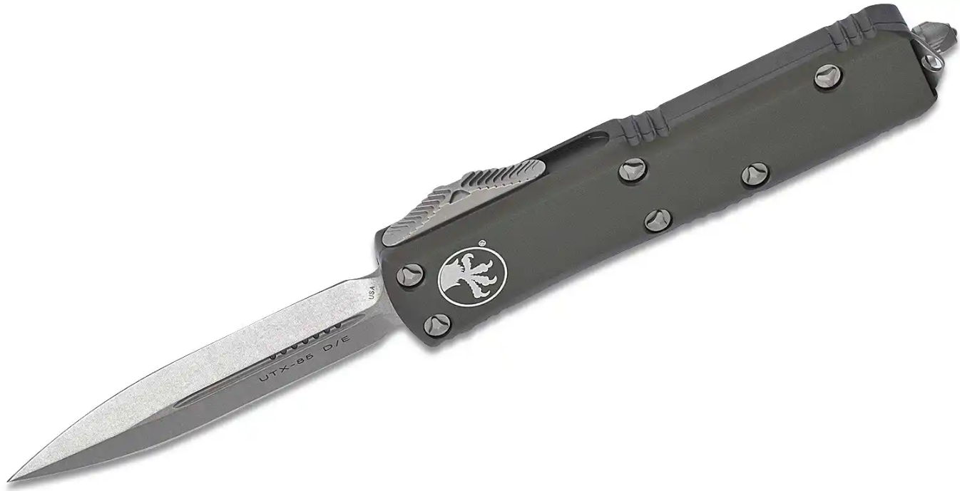 Microtech UTX-85 - D/E Blade - OD Green Chassis - 232-10OD