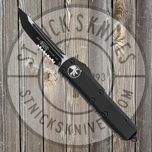 Microtech - UTX-85 T/E OTF Automatic Knife Tactical (3.125" Black Serrated) 233-2T