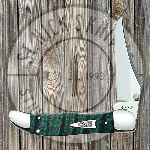 Case - Kickstart - Mid Fold Hunter - Turquoise Curly Maple Smooth - 23364