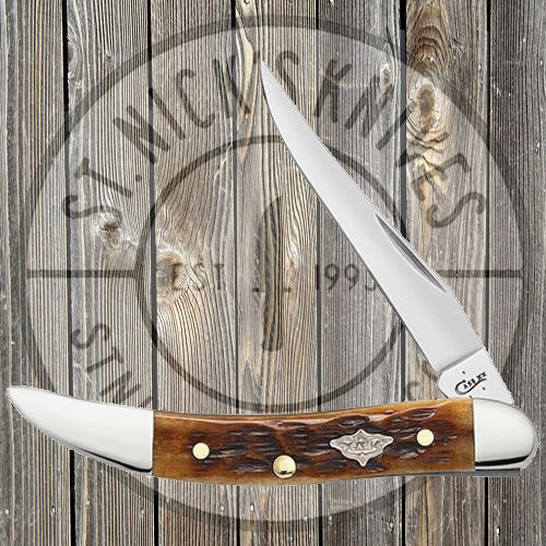 Case - Antique Peachseed - Jigged Bone - Small Texas Toothpick - 23464