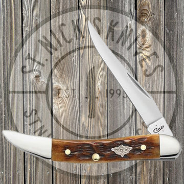 Case - Antique Peachseed - Jigged Bone - Small Texas Toothpick - 23464