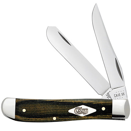 Case Mini Trapper - Smooth Black/Green/Natural Micarta - 23472