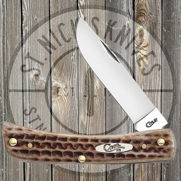 Case - Sod Buster Jr - Pocket Worn - Corn Cob Jig - Burnt Brown Bone - 23653