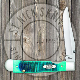 Case - TrapperLock - Caribbean Blue - Sawcut Jig - 25594