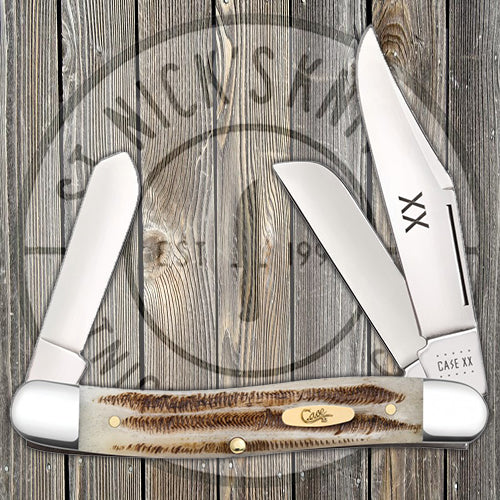 Case Medium Stockman - Jigged Vintage Bone - 25967