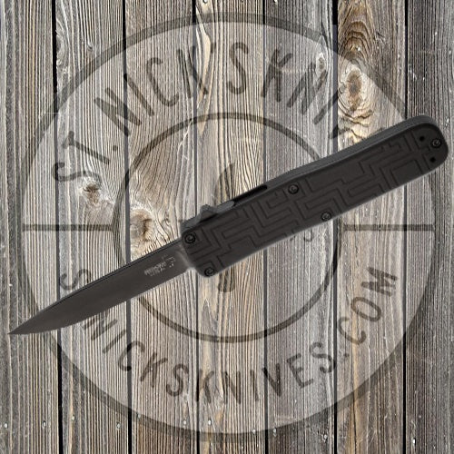 Boker Plus USA/Hogue OTF AUTO Knife 3.5" 154CM Black Blade, Black Aluminum Handles - 06EX263