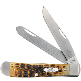 Case Trapper - Burnt Amber Bone Crandall Jig - CPM-S35VN - 27060