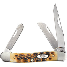 Case Medium Stockman - Burnt Amber Bone Crandall Jig- CPM-S35VN - 27061