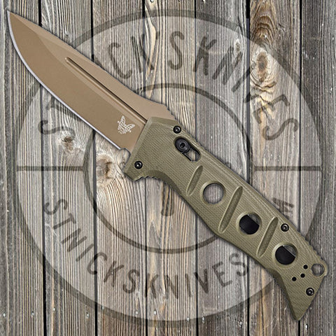Benchmade - Adamas - Folding Knife - CPM-Cruwear - FDE Plain Blade - 275FE-2