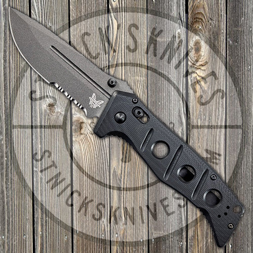 Benchmade - Adamas - Folding Knife - CPM-Cruwear - DLC Serrated Blade - 275SGY-1
