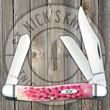 Case Medium Stockman - Jigged Raspberry Bone - 27725
