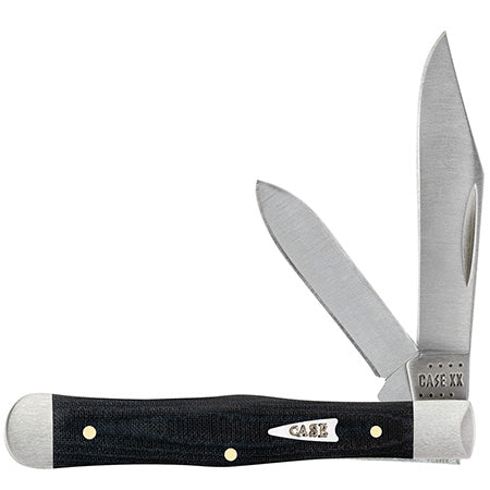 Case Small Swell Center Jack - Smooth Black Micarta - 27737