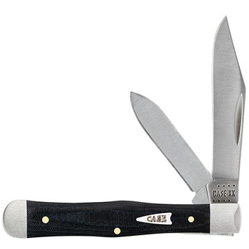 Case Small Swell Center Jack - Smooth Black Micarta - 27737