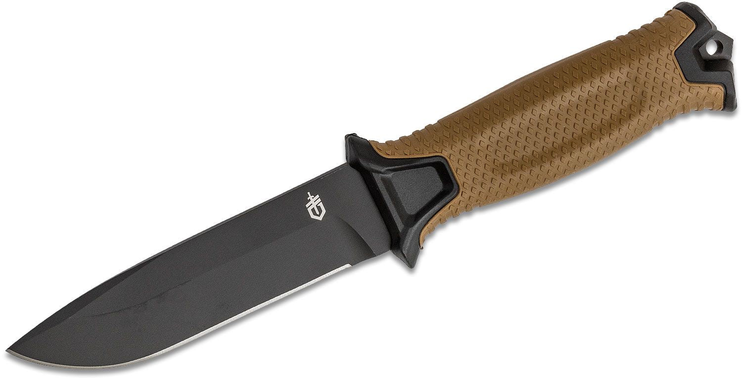 Gerber Strongarm - Plain Edge - Coyote Brown Handle - Black Blade - 30-001058