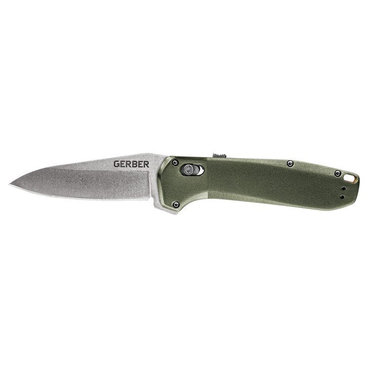 Gerber Highbrow - Assisted Flipper Knife - Sage Green Aluminum Handle - 30-001642