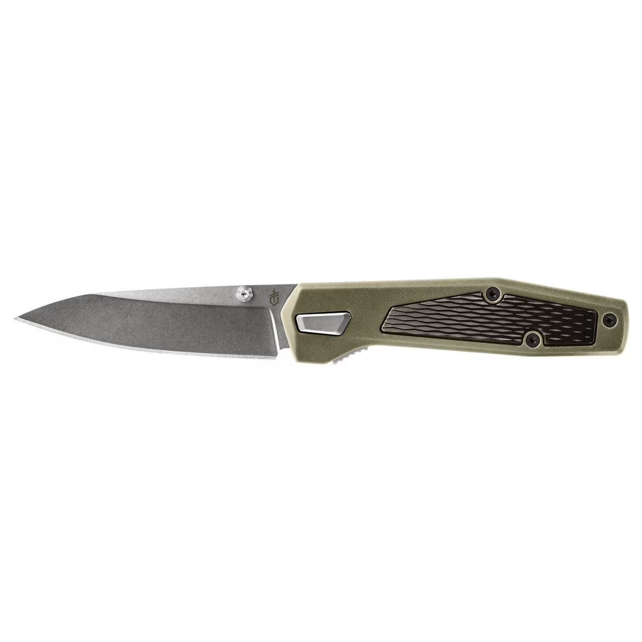 Gerber FUSE - Plain Edge, Green Handle, Stone Wash Blade - 30-001875