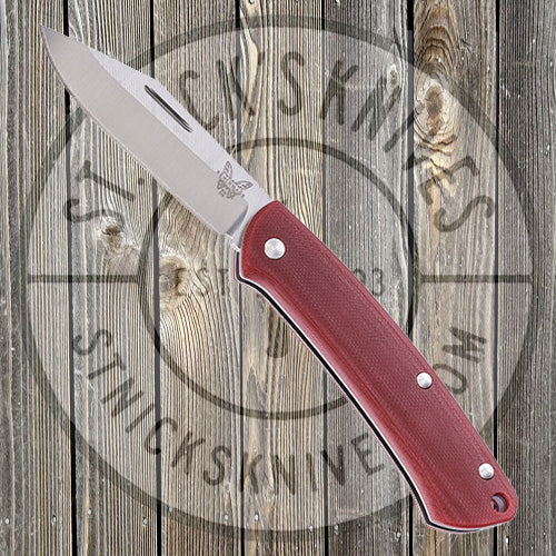 Benchmade - Proper - Clip Point - Slip Joint - Red G10 - 318-1